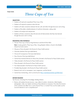 Three Cups of Tea