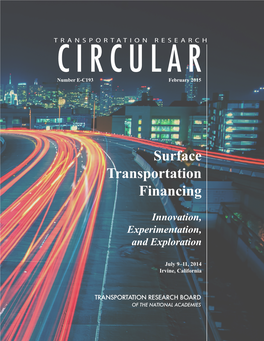 Surface Transportation Financing