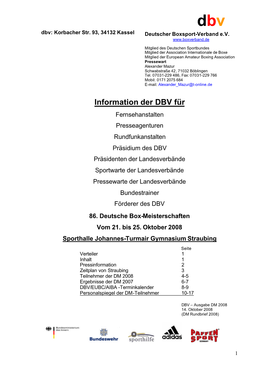 Information Der DBV Für