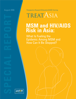 MSM and HIV/AIDS Risk in Asia Acknowledgments Executive Summary