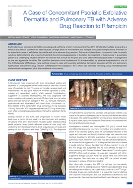 A Case of Concomitant Psoriatic Exfoliative Dermatitis and Pulmonary TB with Adverse Drug Reaction to Rifampicin