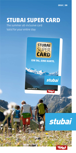STUBAI SUPER CARD the Summer All-Inclusive Card Valid for Your Entire Stay