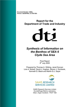 Synthesis of Information on the Benthos of SEA 6 Clyde Sea Area