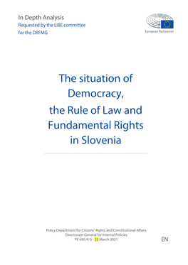 The Situation of Democracy, the Rule of Law and Fundamental Rights in Slovenia
