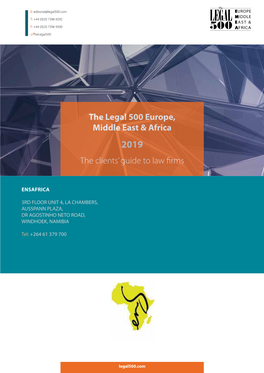 The Legal 500 Europe, Middle East & Africa the Clients' Guide to Law Firms