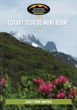 Luxury Tour Du Mont Blanc Trek Trip Notes 2021