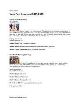 Yarn Fest Loveland 2019 2019