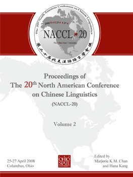 NACCL-20 Proceedings Volume 2