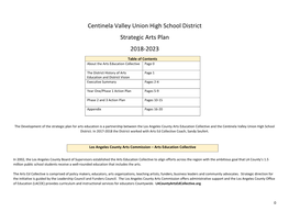 Centinela Valley Union High School District Strategic Arts Plan 2018-2023