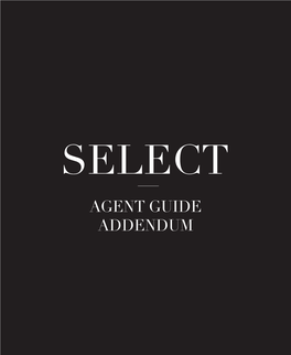 Agent Guide Addendum Welcome