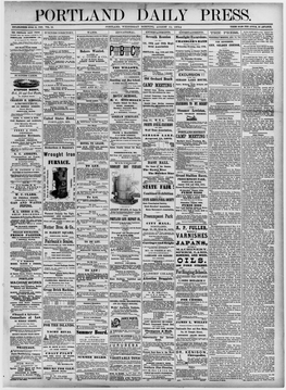 Portland Daily Press: August 11, 1875