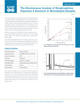 The Simultaneous Analysis of Norepinephrine, Dopamine & Serotonin in Microdialysis Samples