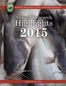 KDFWR Annual Research Highlights 2015