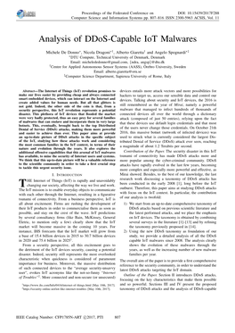 Analysis of Ddos-Capable Iot Malwares