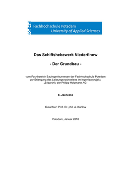 Das Schiffshebewerk Niederfinow