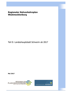 Regionaler Nahverkehrsplan Westmecklenburg Teil D