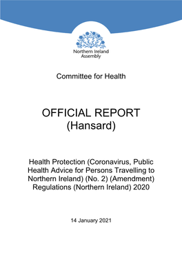 OFFICIAL REPORT (Hansard)