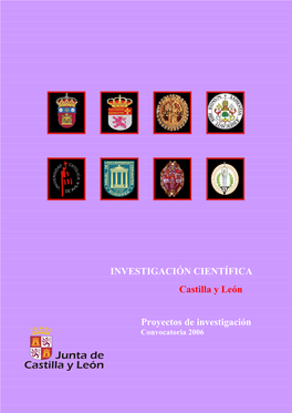 INVESTIGACIÓN CIENTÍFICA Castilla Y León Proyectos De Investigación