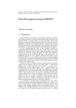 Pitch Perception [Version 090507]