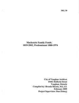 Mackenzie Family Fonds