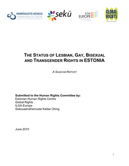 Estonia Shadow Report LGBT ICCPR