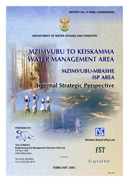 Mzimvubu-Mbashe Area Internal Strategic Perspective