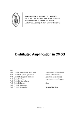 Distributed Amplification in CMOS