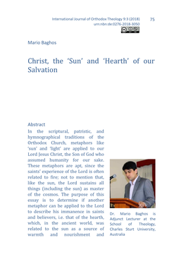 Christ, the 'Sun' and 'Hearth' of Our Salvation