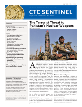 The Terrorist Threat to Pakistan's Nuclear Weapons