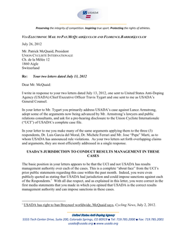 2012-07-26 WB to Mcquaid Re Respondents And