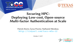 Deploying Low-Cost, Open-Source Multi-Factor Authentication at Scale