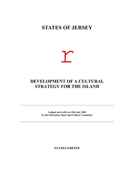 Development of a Cultural Strategy for the Island