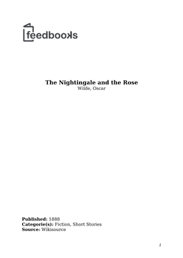 The Nightingale and the Rose Wilde, Oscar