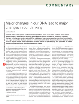 Major Changes in Our DNA Lead to Major Changes in Our Thinking