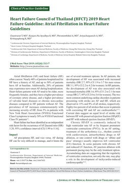 Atrial Fibrillation in Heart Failure Guidelines