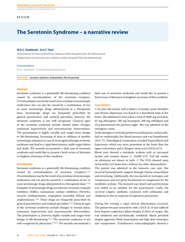 The Serotonin Syndrome – a Narrative Review