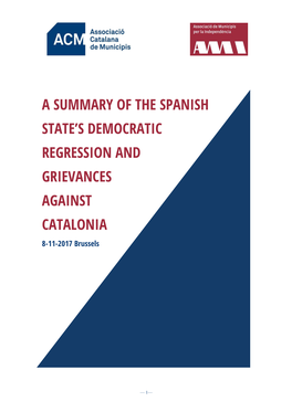 A Summary of the Spanish State's Democratic Regression And