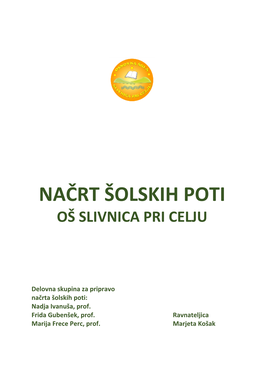 Načrt Šolskih Poti Oš Slivnica Pri Celju