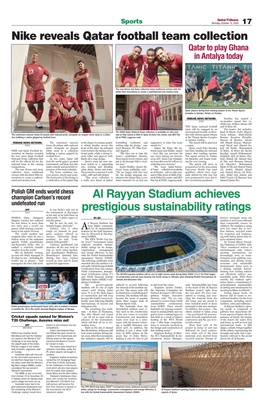 Nike Reveals Qatar Football Team Collection Al Rayyan Stadium