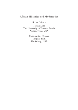 African Histories and Modernities