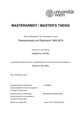 Masterarbeit / Master's Thesis