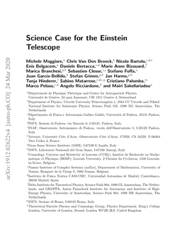 Science Case for the Einstein Telescope