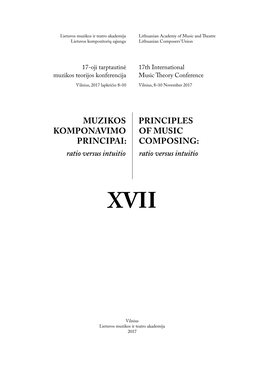 Principles of Music Composing: Muzikos Komponavimo Principai