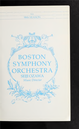 Boston Symphony Orchestra Concert Programs, Season 98, 1978