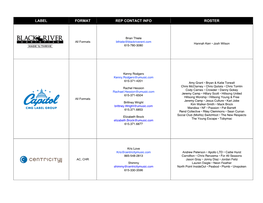 Label Format Rep Contact Info Roster