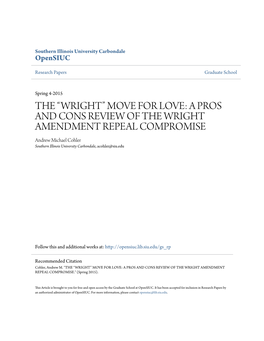 The “Wright” Move for Love: a Pros and Cons Review of The