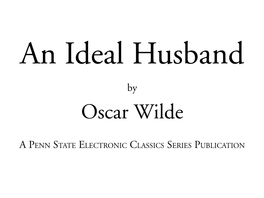 An Ideal Husband