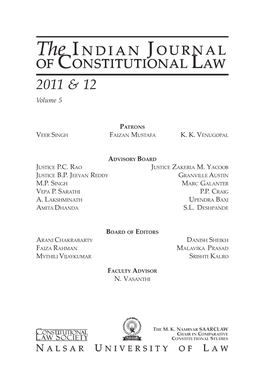 Indian Journal of Constitutional Law Vol.5