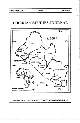 Liberian Studies Journal