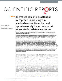 Increased Role of E Prostanoid Receptor-3 in Prostacyclin